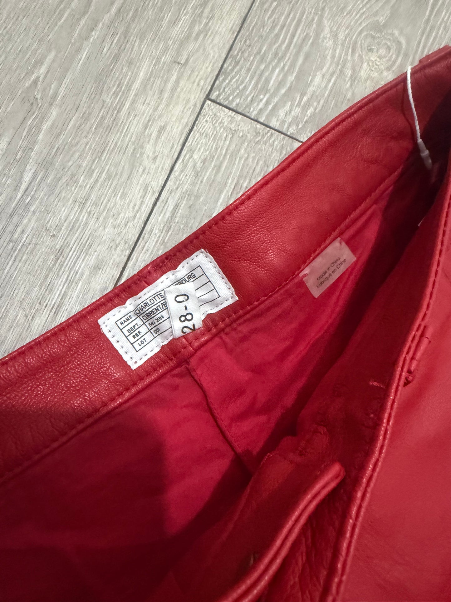 Red Charlotte Gainsbourg Shorts, W28