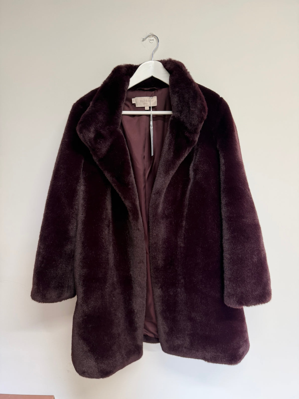 Preloved Hobbs Coat Small Burgundy