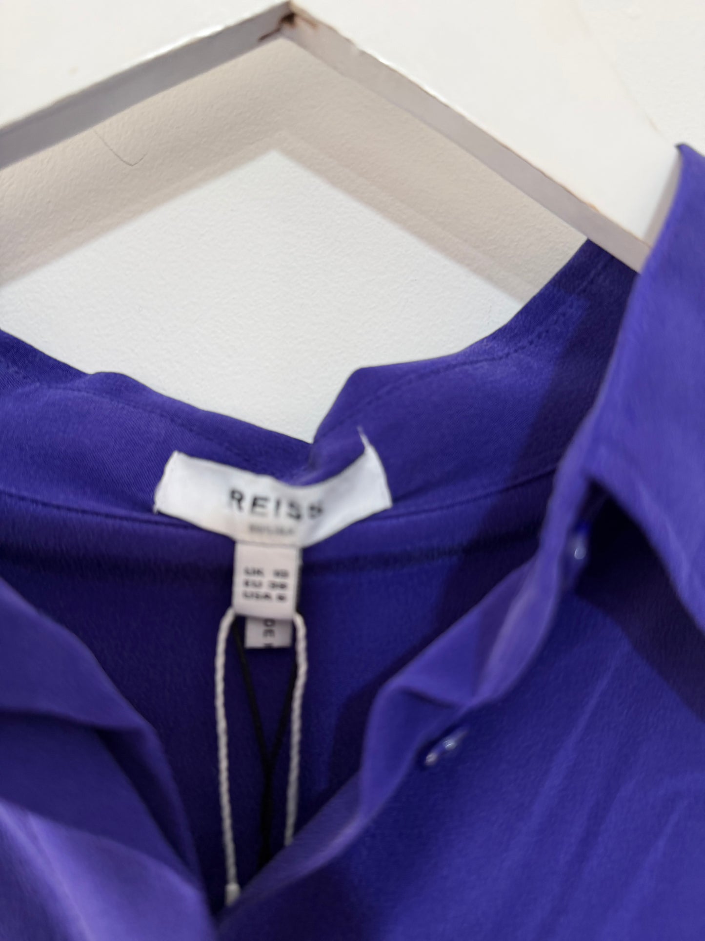 Preloved Purple Silk Brand New Silk Shirt Size 10