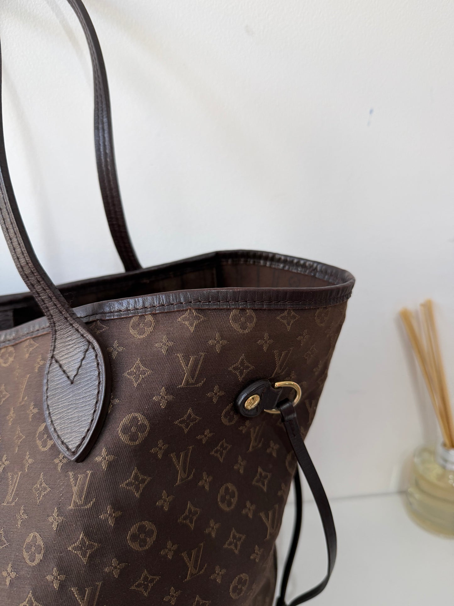 Pre-Loved Brown Monogram Neverfull MM in Idylle Louis Vuitton  Handbag