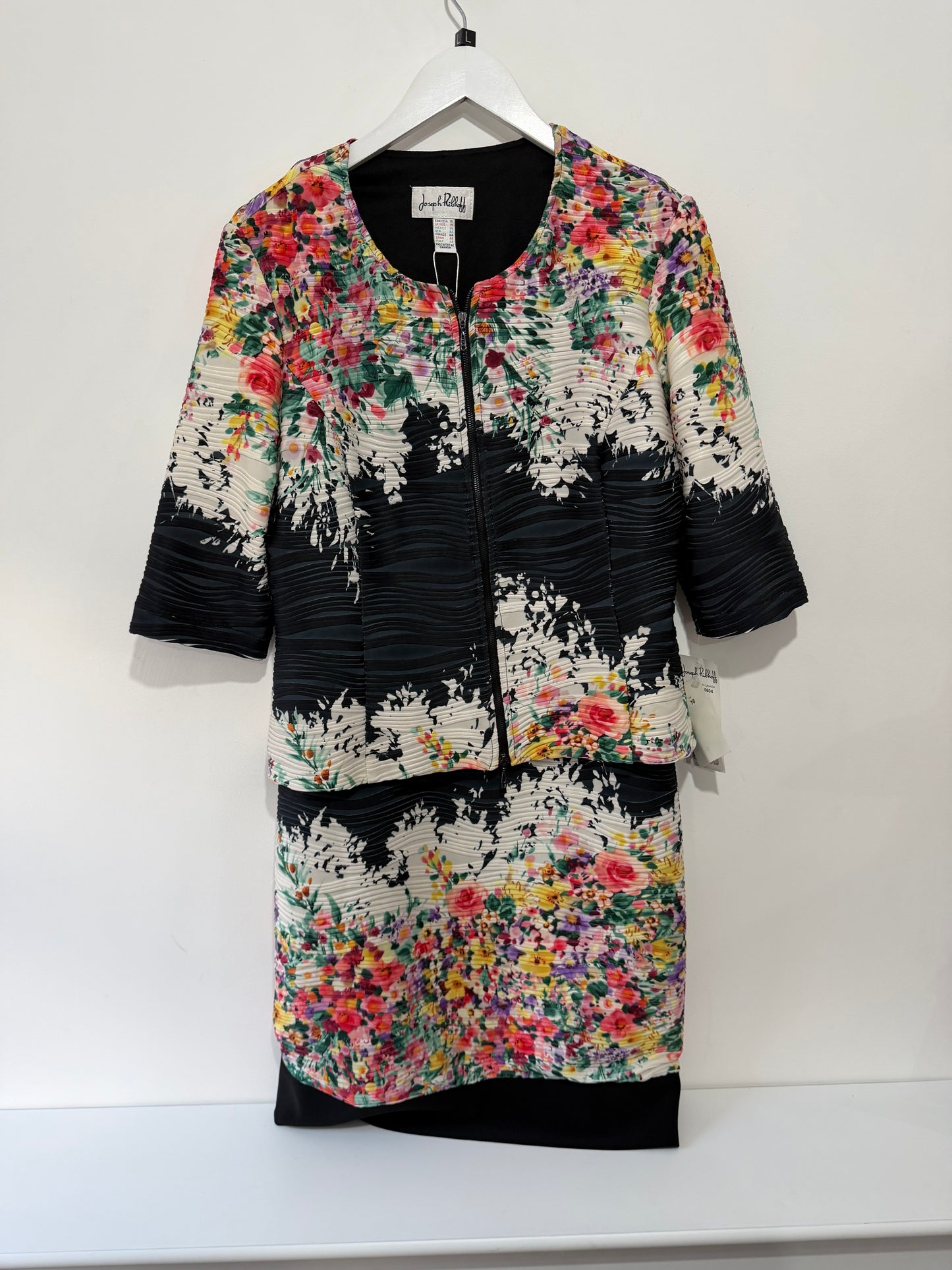 Preloved Floral Joseph Ribkoff Dress Set with Jacket, 14
