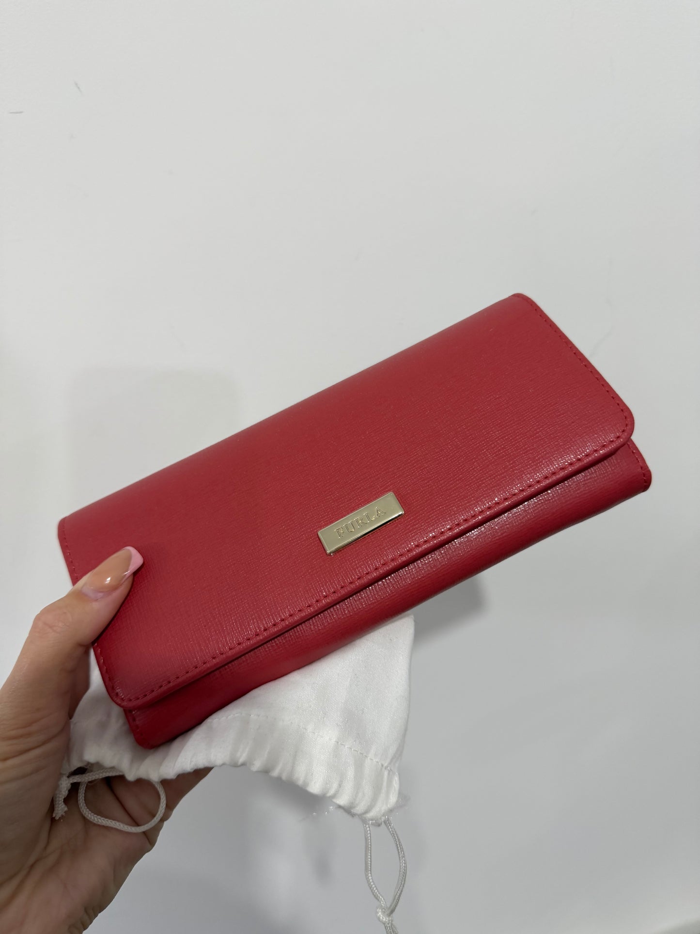 Pre-owned Pink Furla Wallet, New