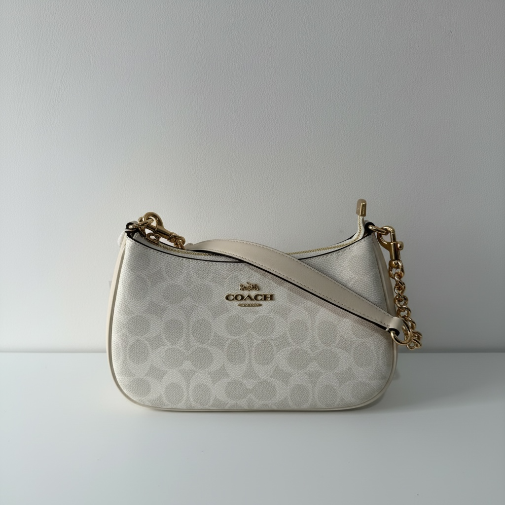Pre-owned, Cream Coach Shoulder Bag, 2 Straps