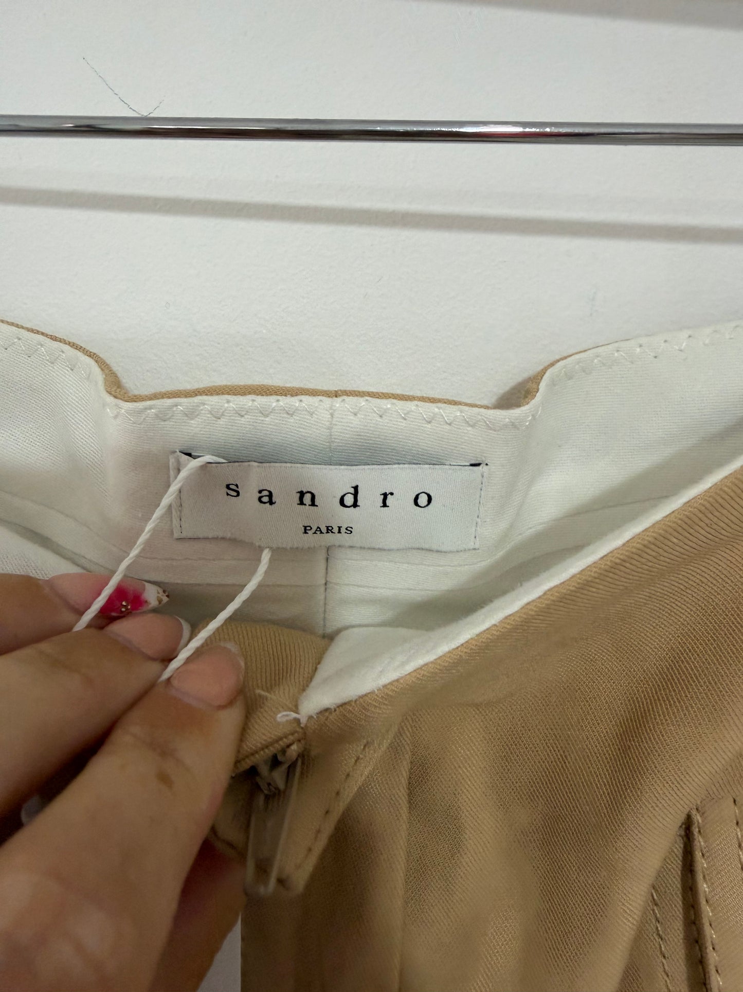 Beige Sandro Shorts, 8
