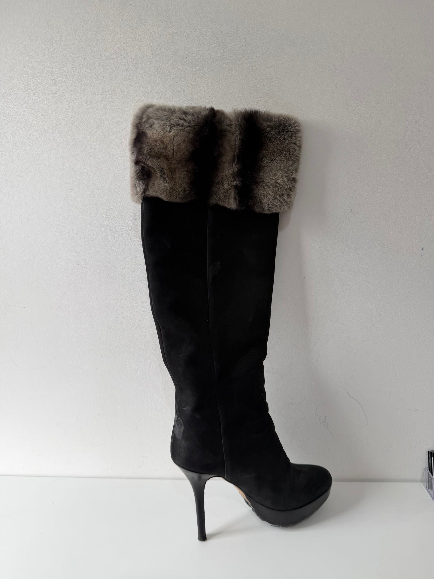 Preloved Christian Dior Knee High Boots Size 5 Black