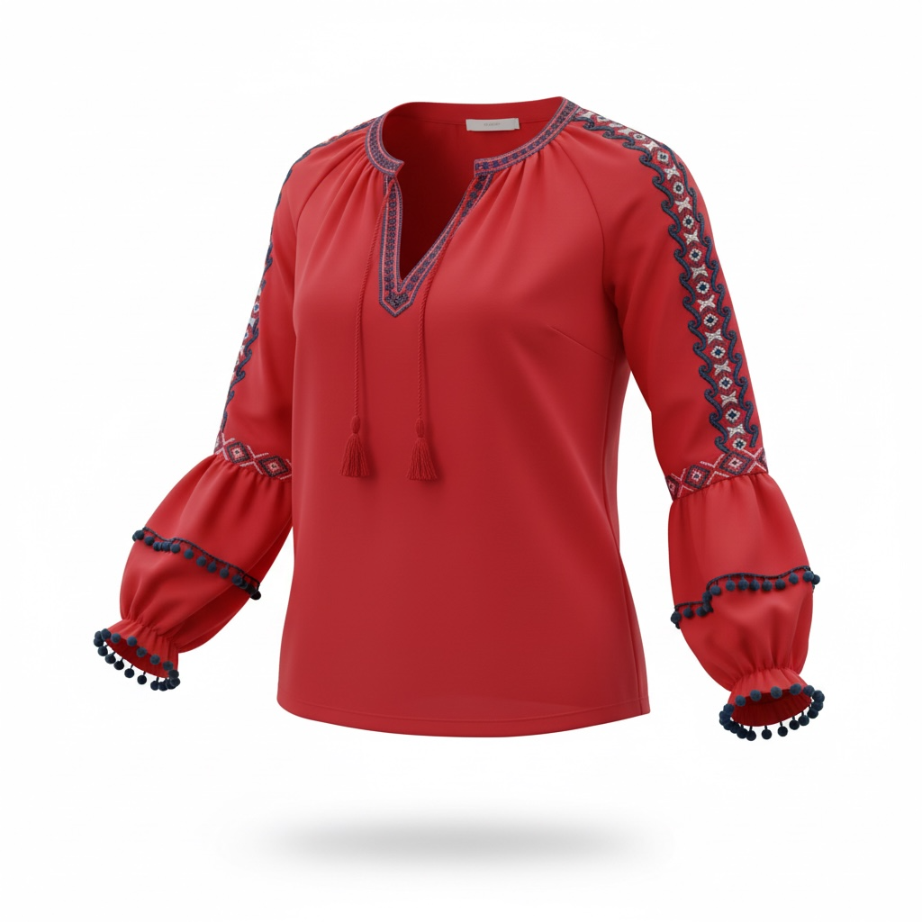 Pre-owned Red Mint Velvet Blouse, Size 12