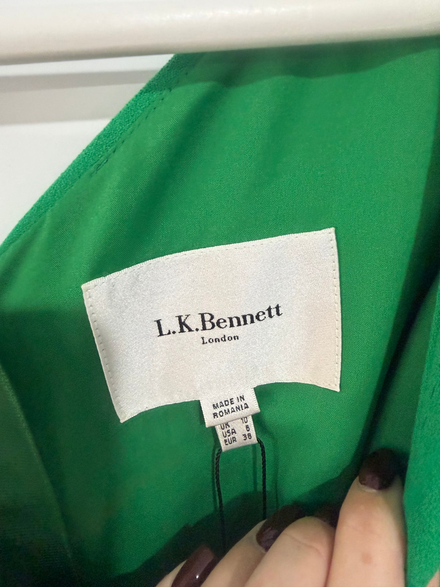 Green LK BENNETT Brand New Dress, Size 10/12