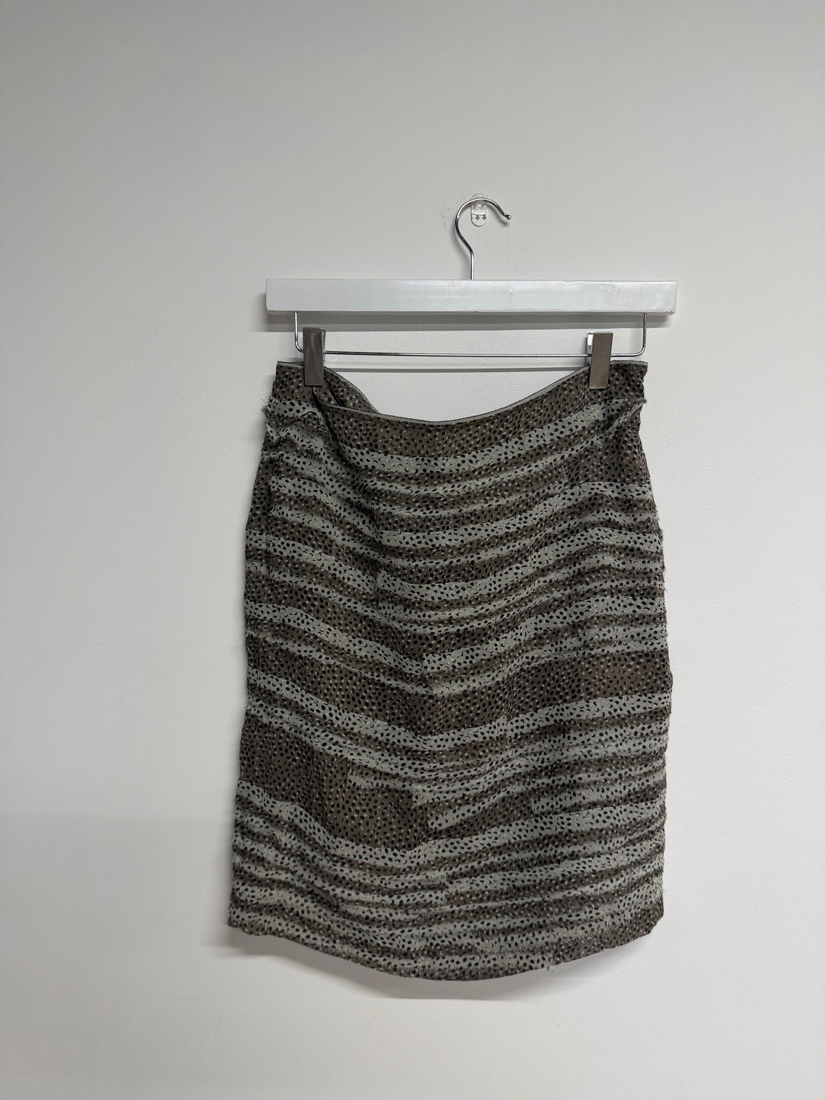 Preloved BNWT Marc Cain Skirt Size 12 Brown Pattern