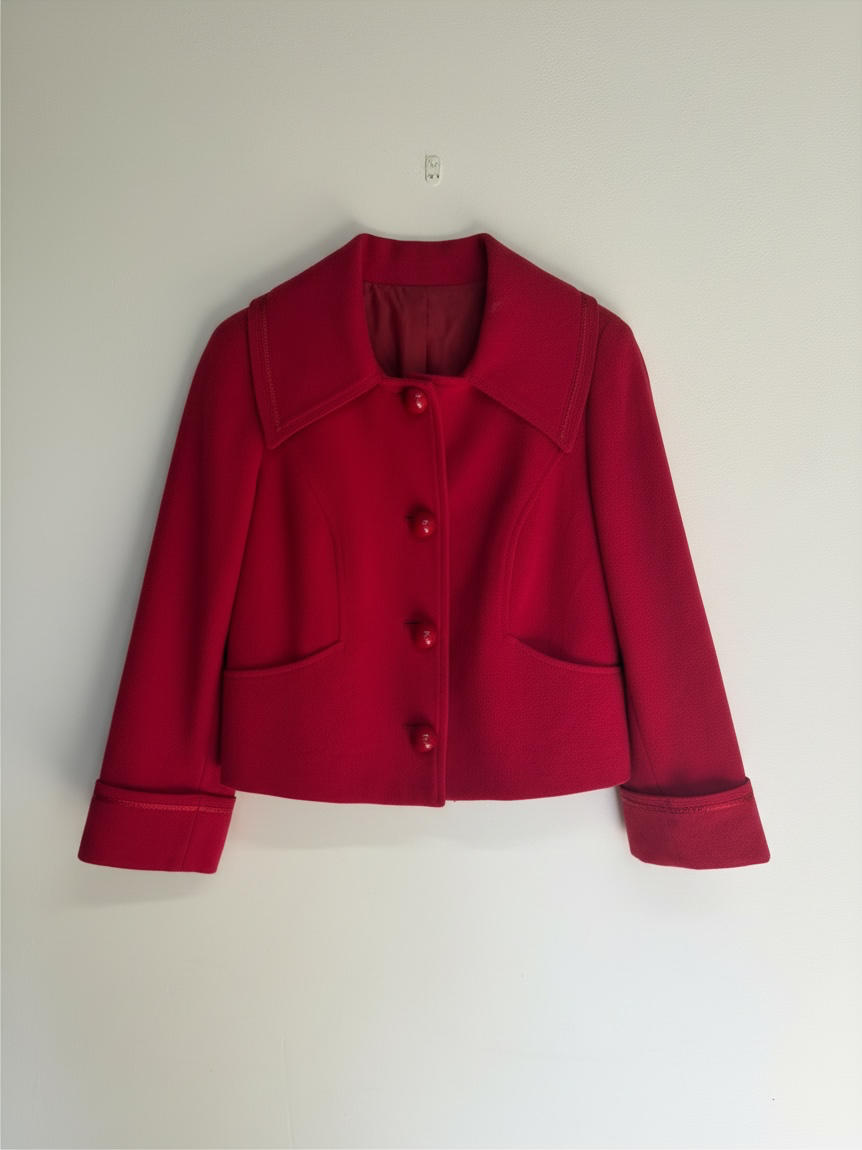 Preloved MariaGraziaSeveri Vintage Jacket Size 10 Red
