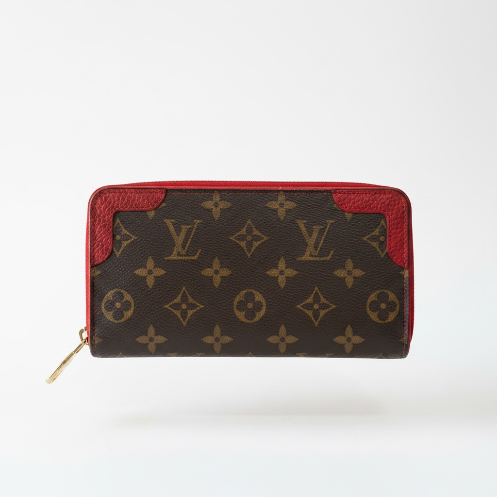 Preloved Red Louis Vuitton Purse, Medium