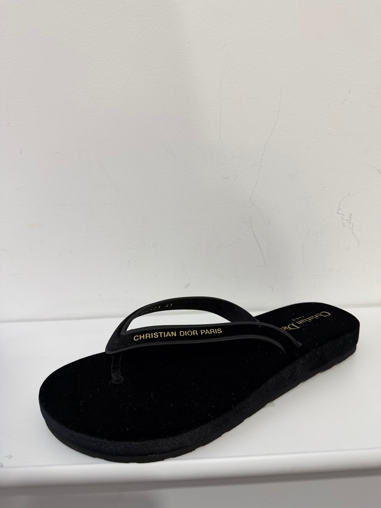 Pre-owned, NEW, Black Christian Dior Sandals, Size 41 (UK 7.5/8)