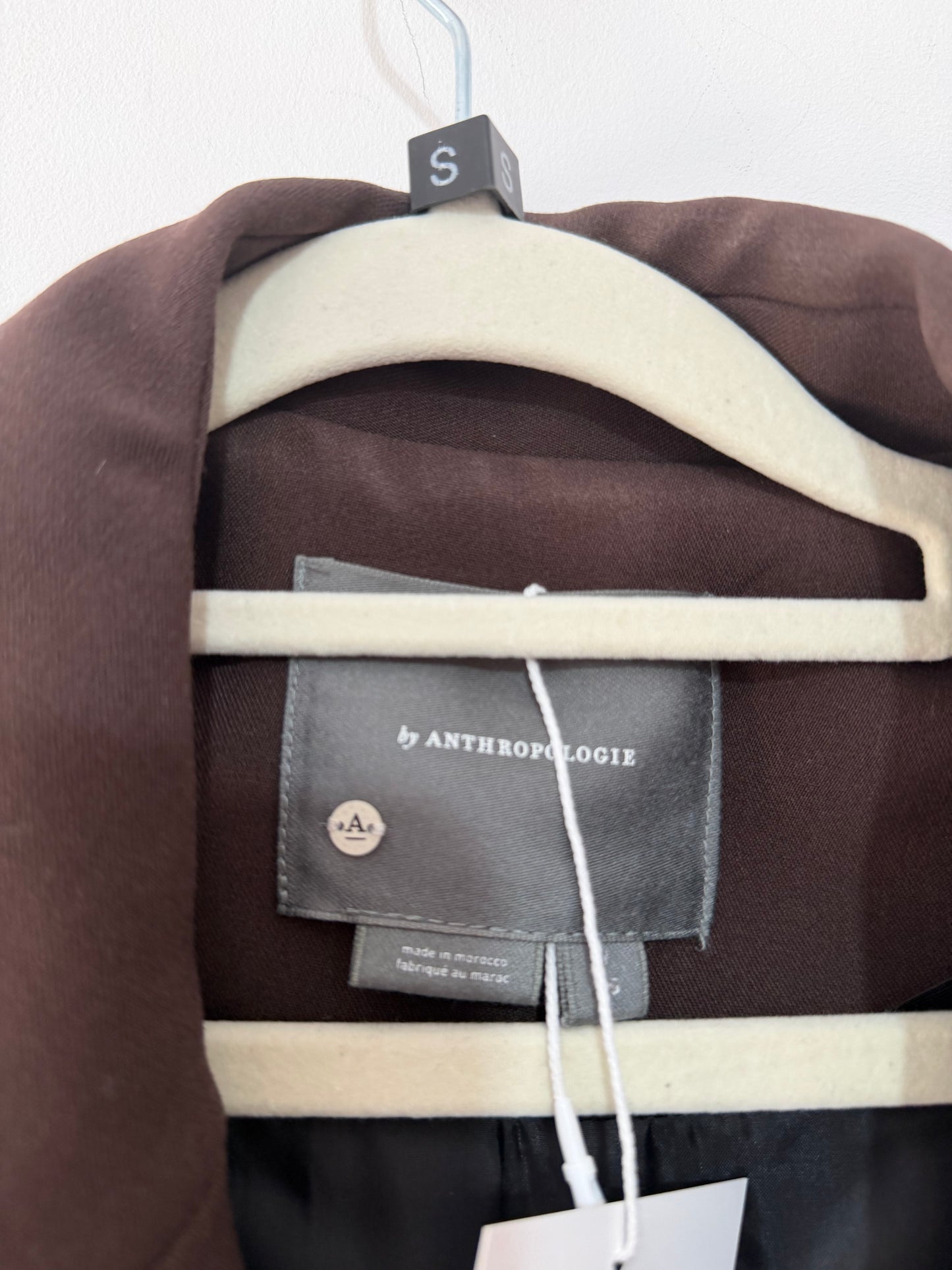Preloved Chocolate Brown Anthropologie Blazer, Size XS Oversized