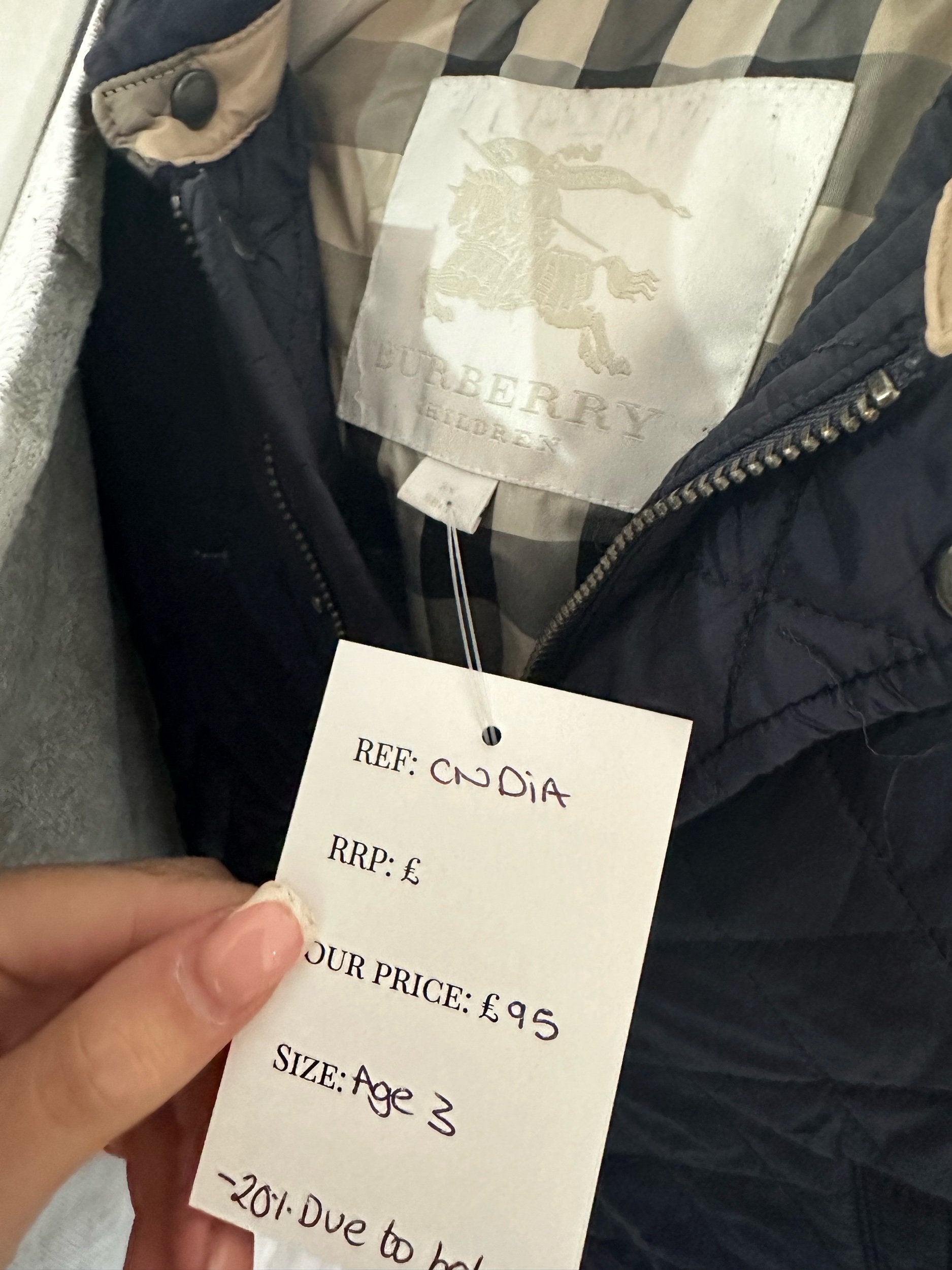 Burberry Kids Coat - Age 3