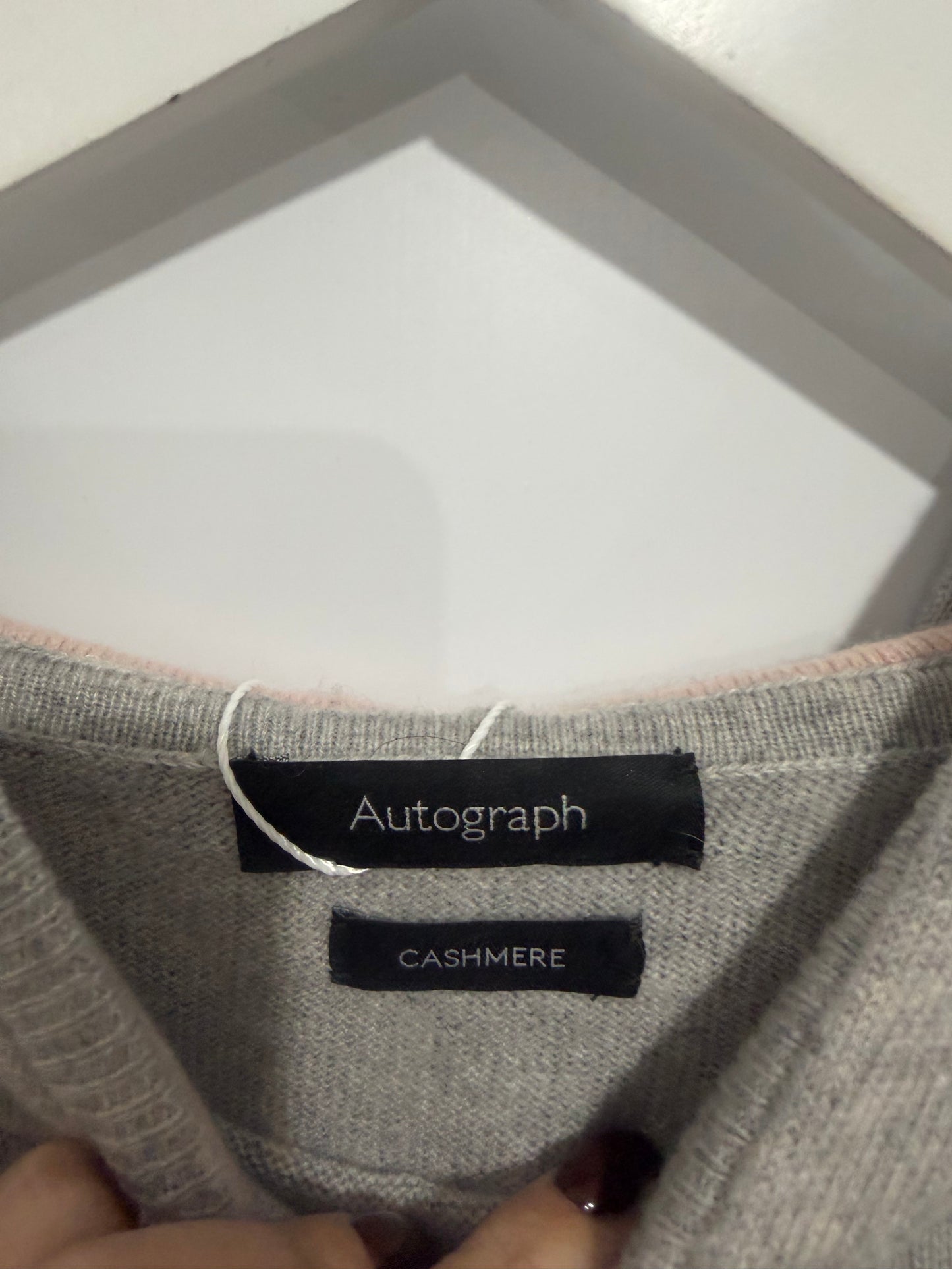 Grey Autograph Cashmere Hoodie, Size Large