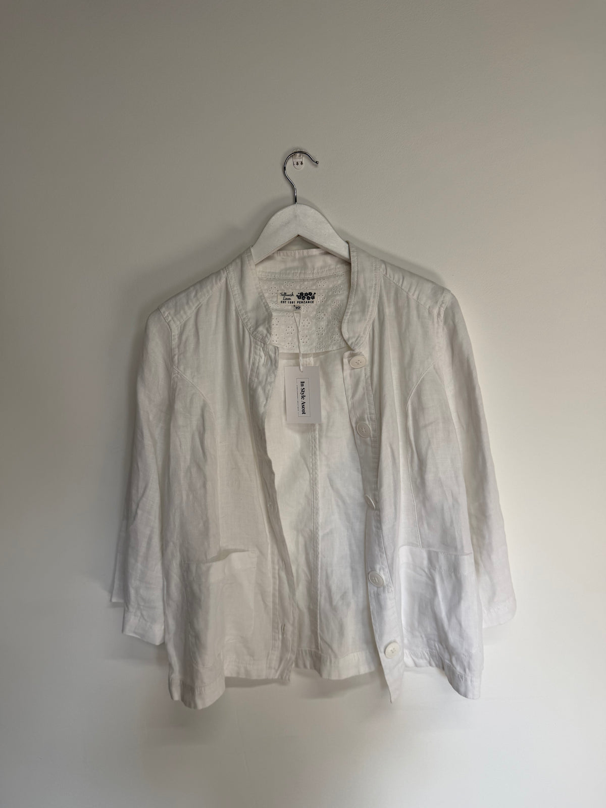 Preloved Saltwash Linen Jacket Size 10 White
