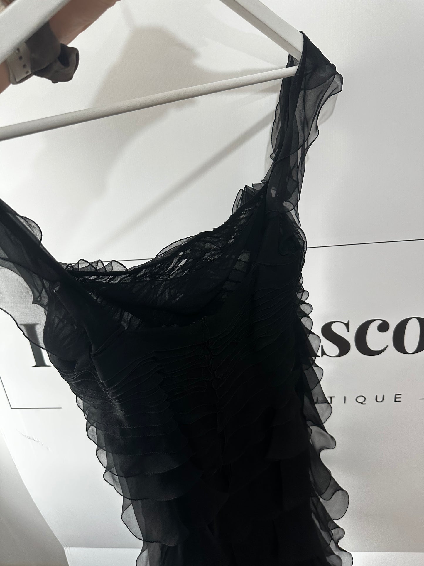 Black Alberta Ferretti Dress, Size 8-10