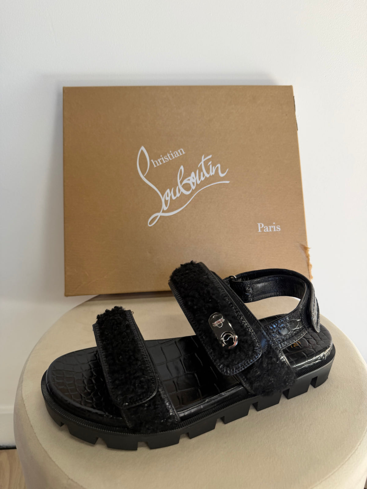 Preloved Christian Louboutin Sandals Size 6 - 39 Black