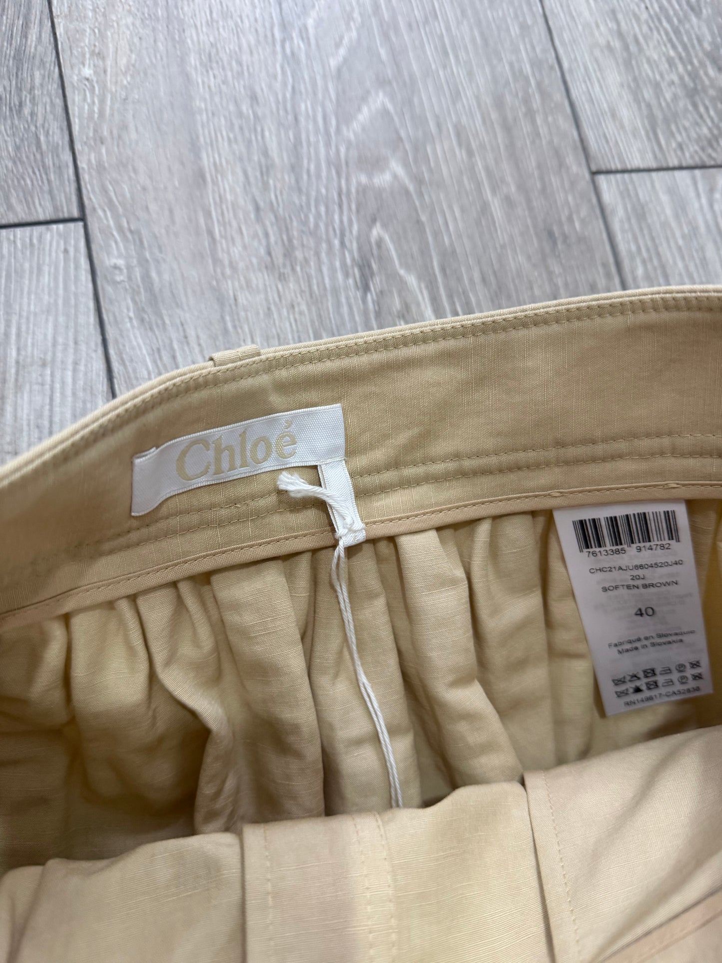 Beige Chloé Brand New Skirt, Size 12 eu 40