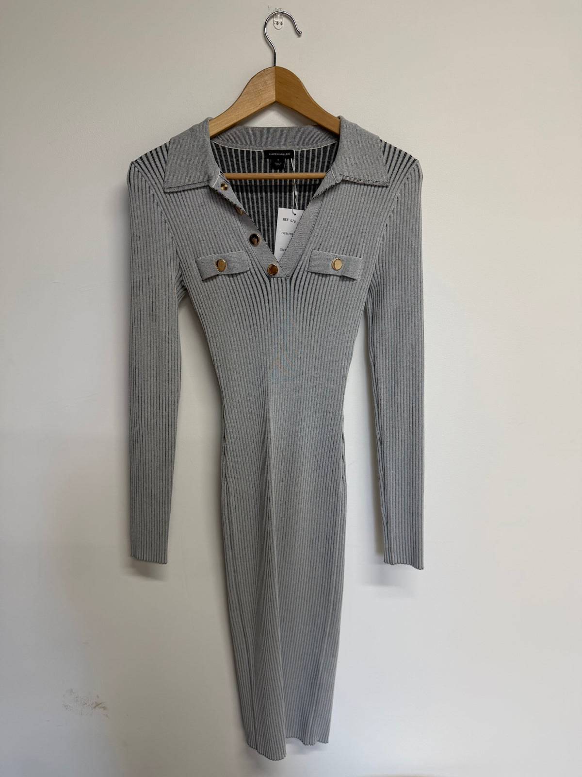 Preloved Karen Millen Dress Medium Grey
