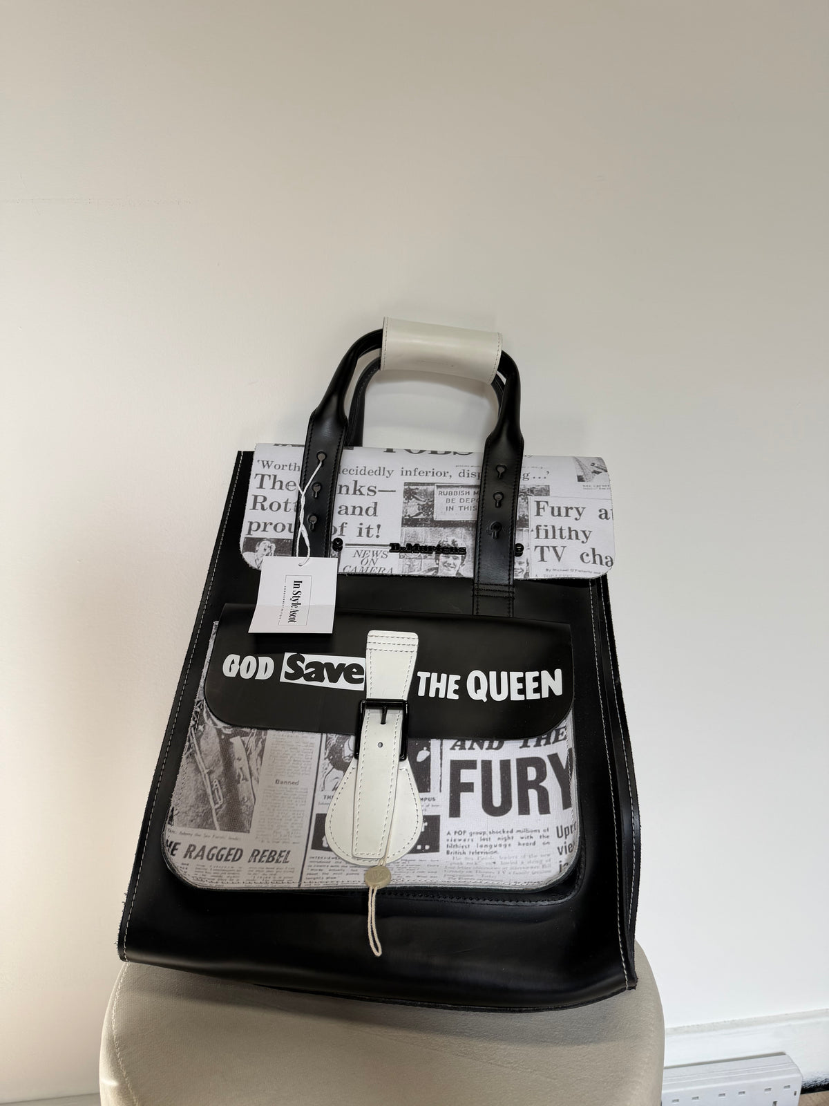 Preloved Dr. Marten Backpack Black and White