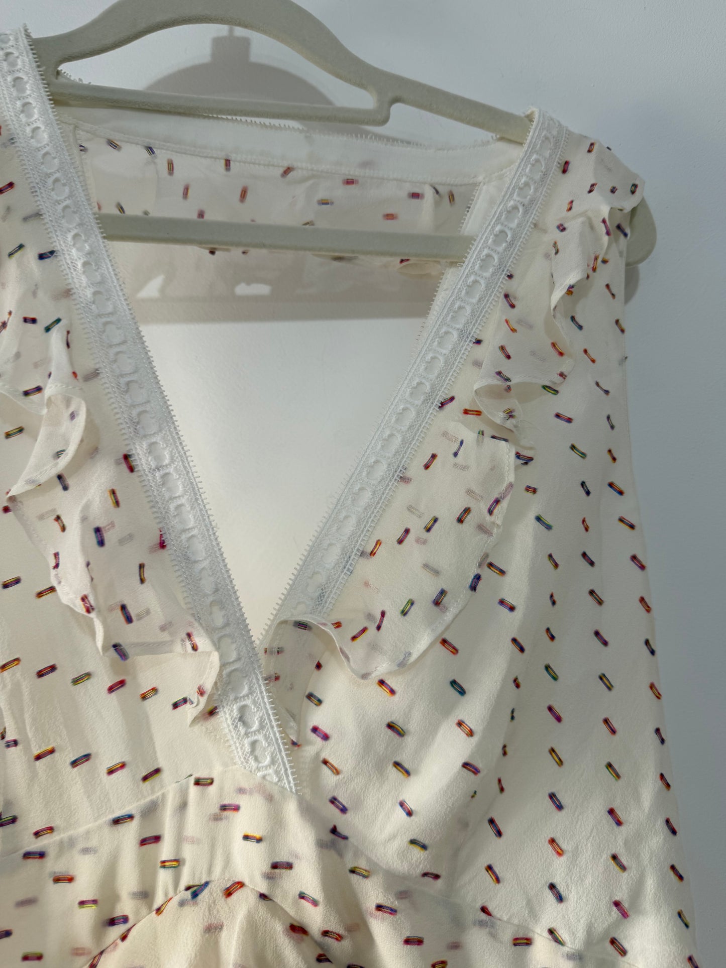 Preloved Diane Von Furstenburg Dress Size UK 14 White