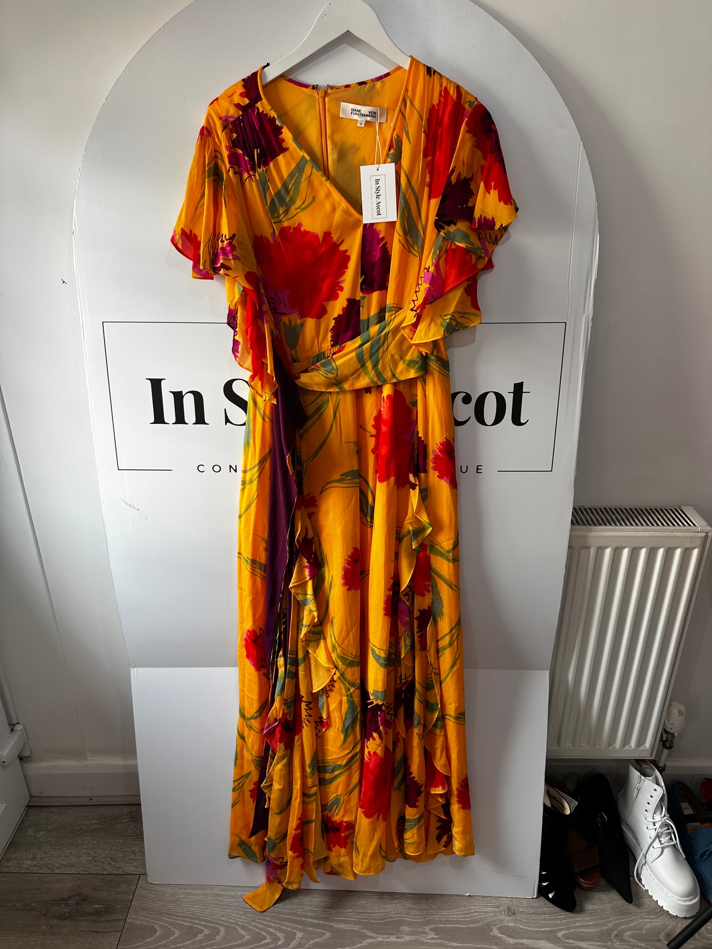 Orange DVF Dress, XL