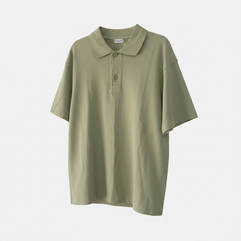 Preloved, Beige Burberry Men’s Polo Top, Small Very Oversized
