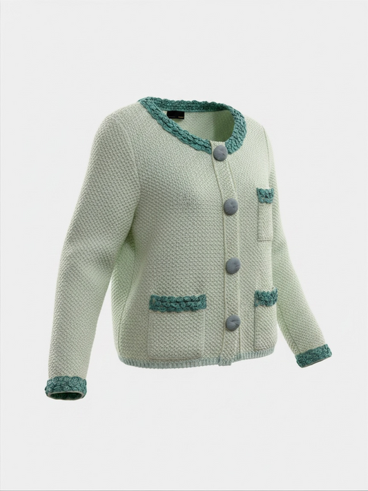 Preloved BNWT Fendi Cardigan Size 8 Mint Green