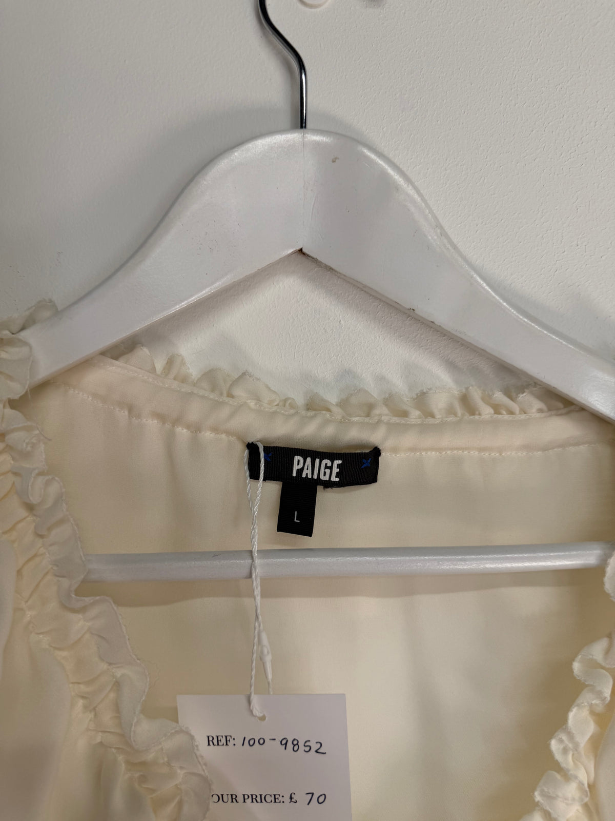 Preloved Paige Blouse Size Large Cream