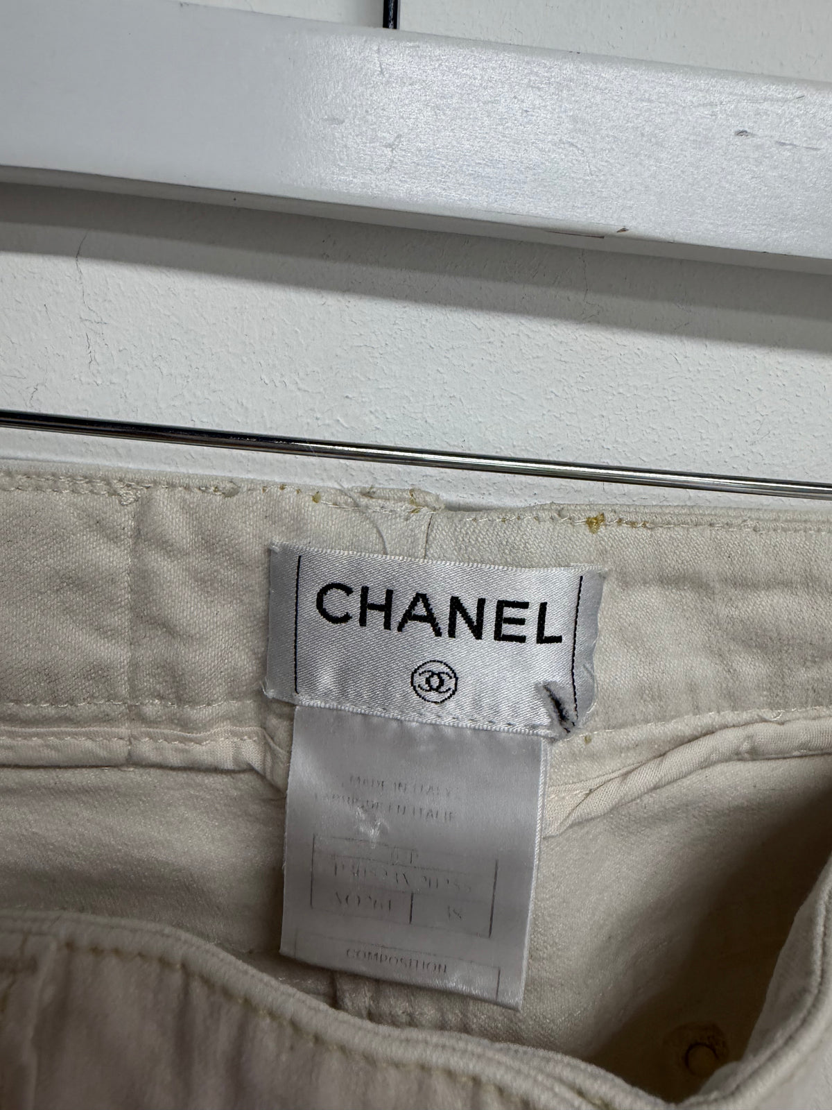 Preloved Chanel Jeans Size 10 White