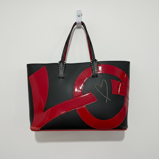 Preloved Red and Black Christian Louboutin Tote Bag