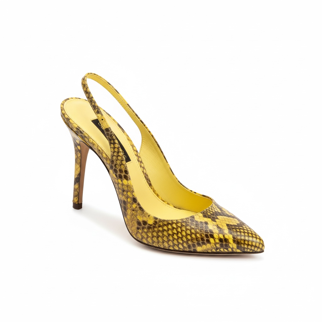 Yellow Python Dolce & Gabbana Heels, 5.5