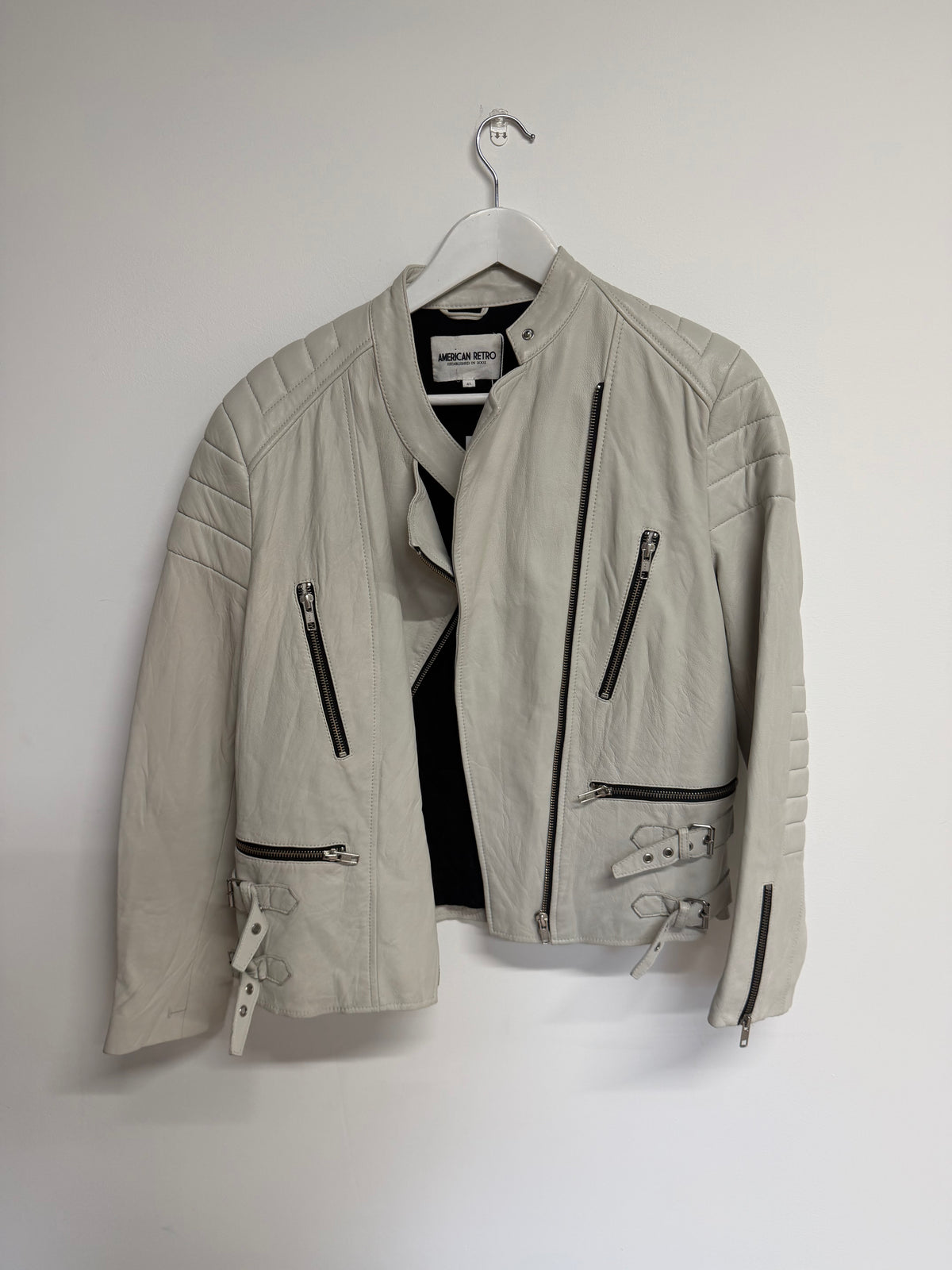 Preloved American Retro Jacket Size 10-12 Grey