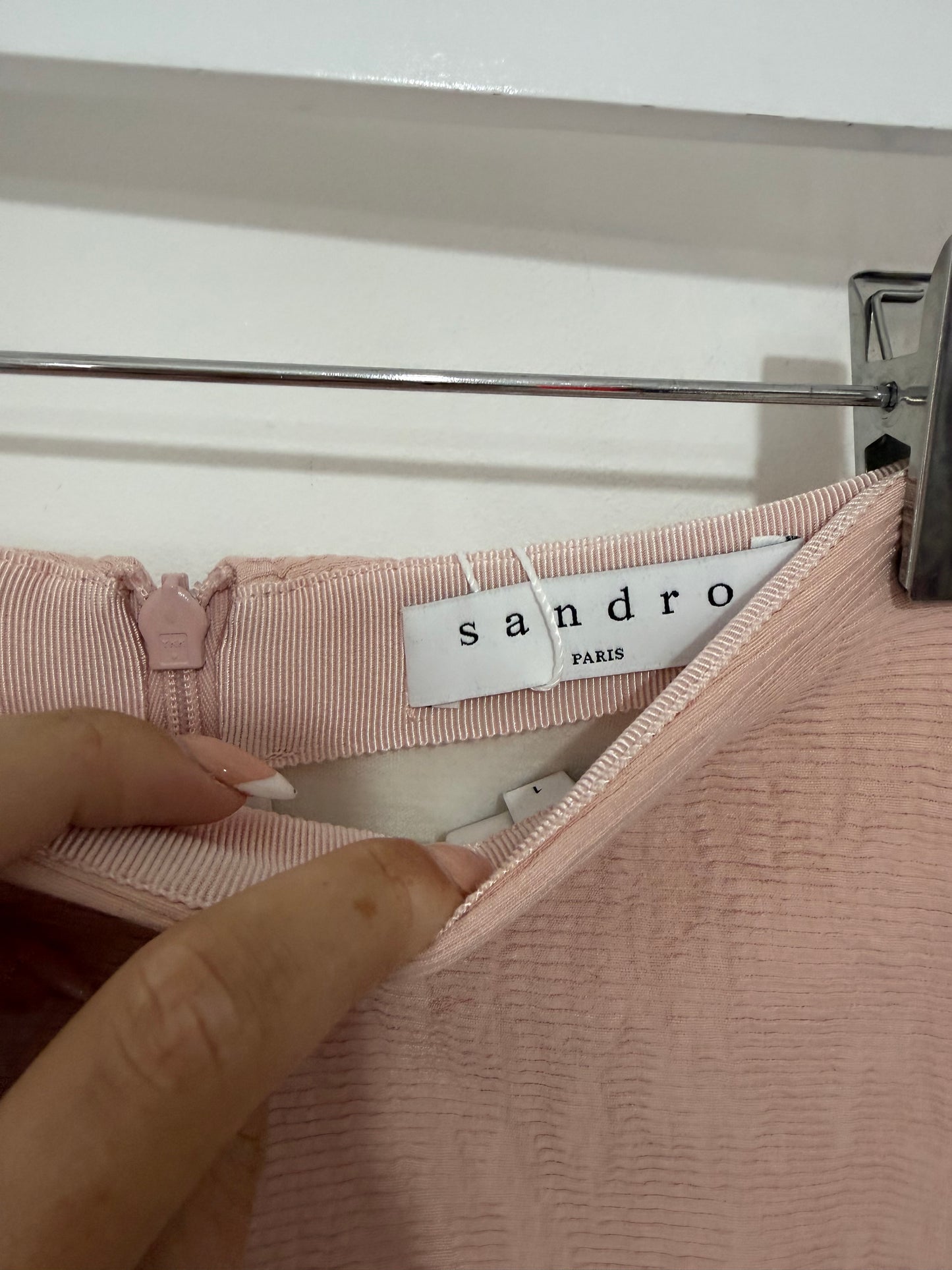 Preloved Pink Sandro Skirt, Small