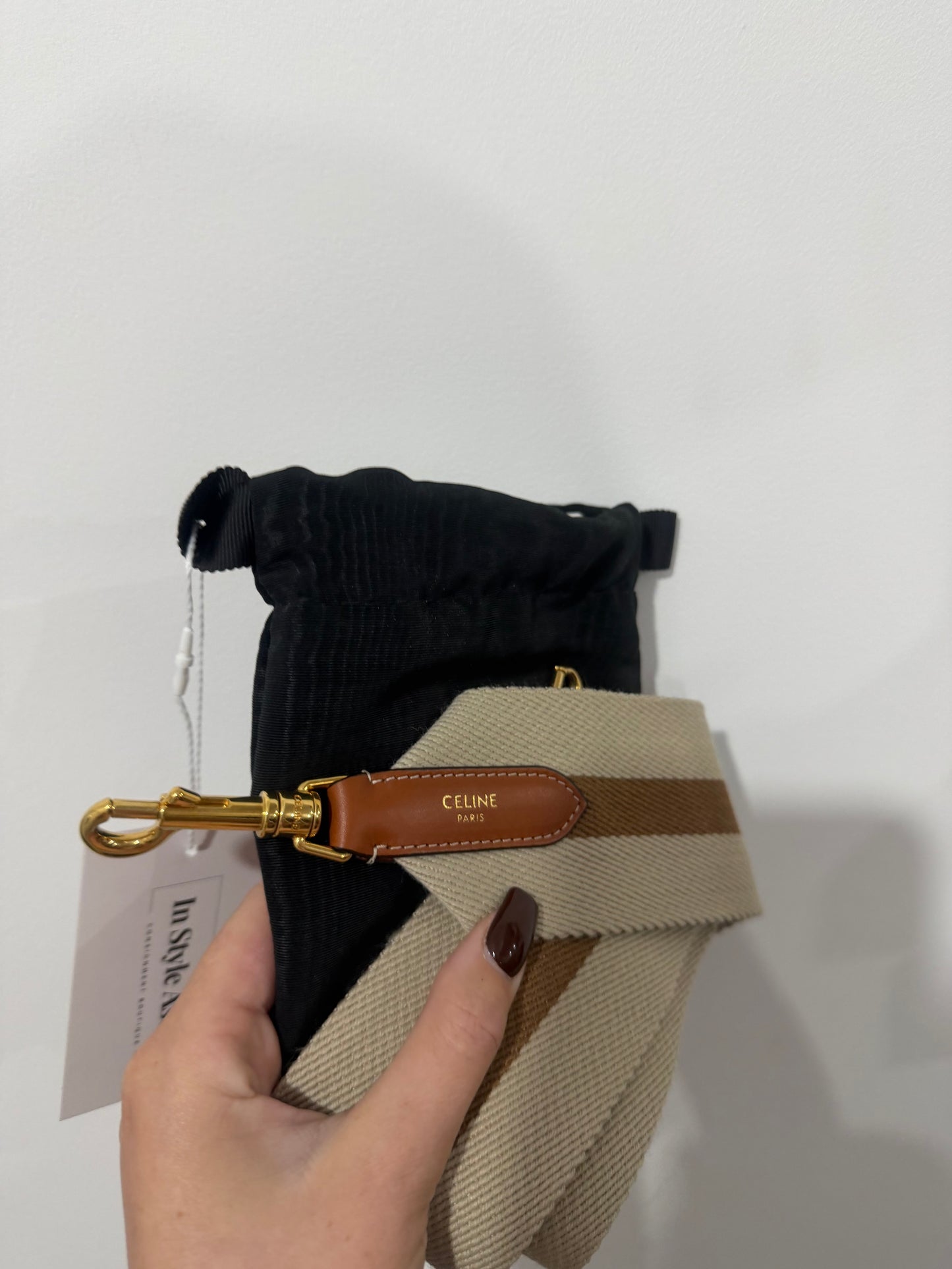 Beige Celine Bag Strap, New