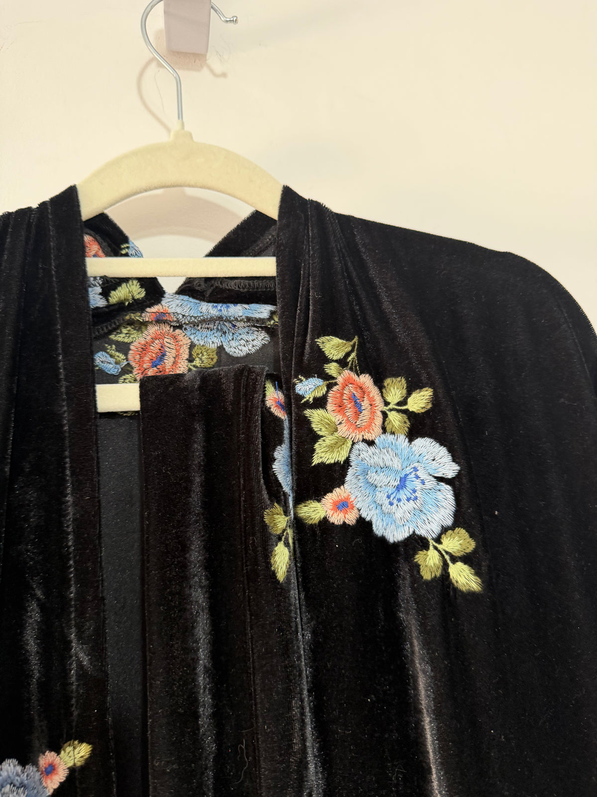 Preloved Donald Stanley Kaftan/Dress One size Black Velvet
