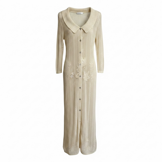 Preloved Beige LiL Dress and Jacket Set, Size 10