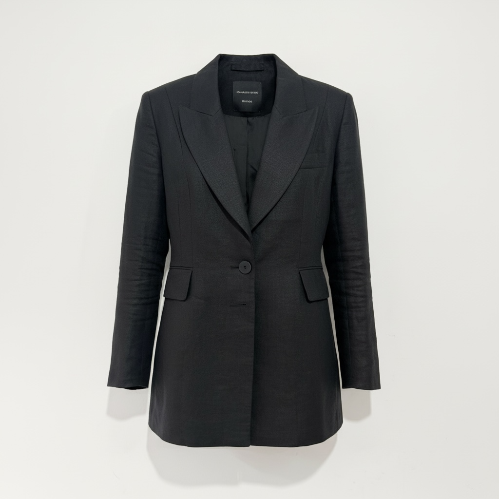 Pre-owned, Black Massimo Dutti Blazer Jacket, Small