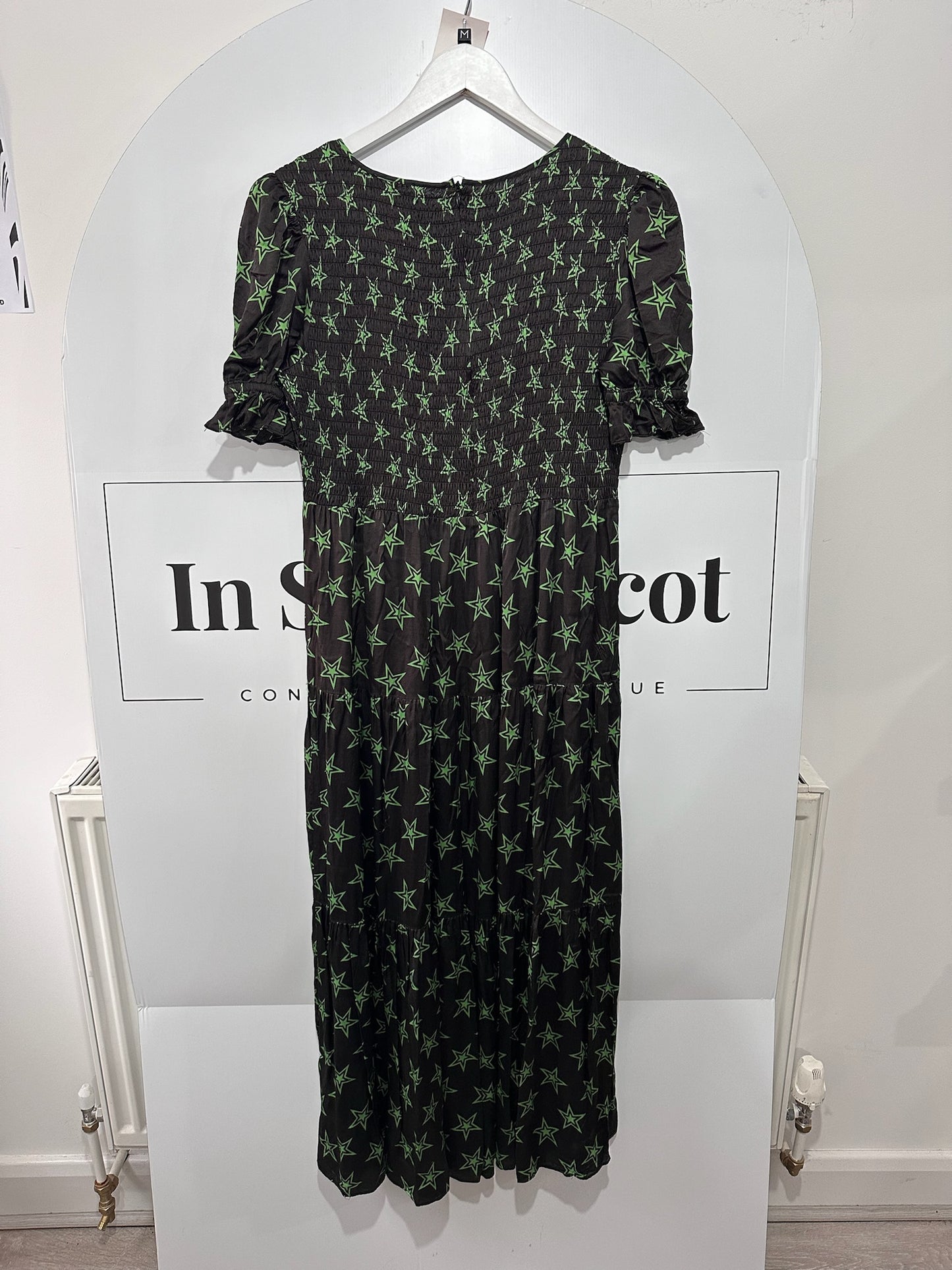 Black/Green Kitri Maxi Dress, L/XL