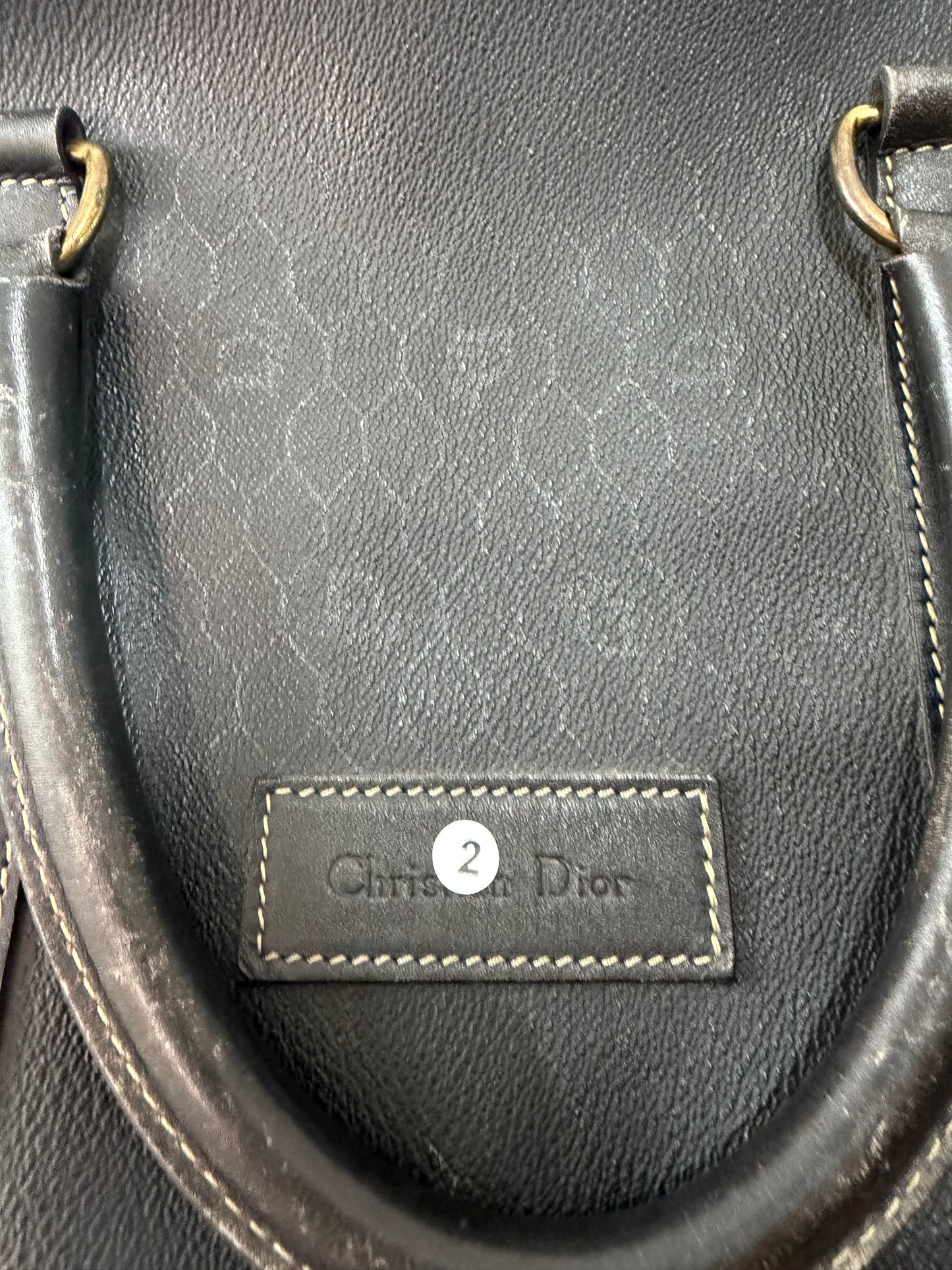 Preloved, Black Honeycombe Christian Dior Keepall Holdall Duffle Bag, 55
