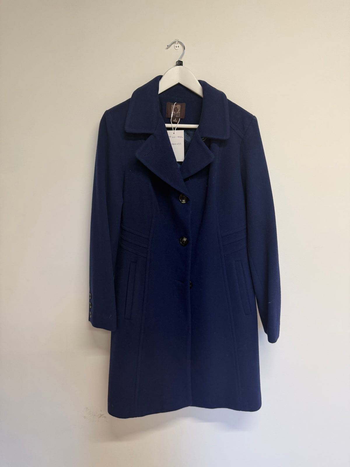 Preloved Anne Klein Coat Size 12 Navy