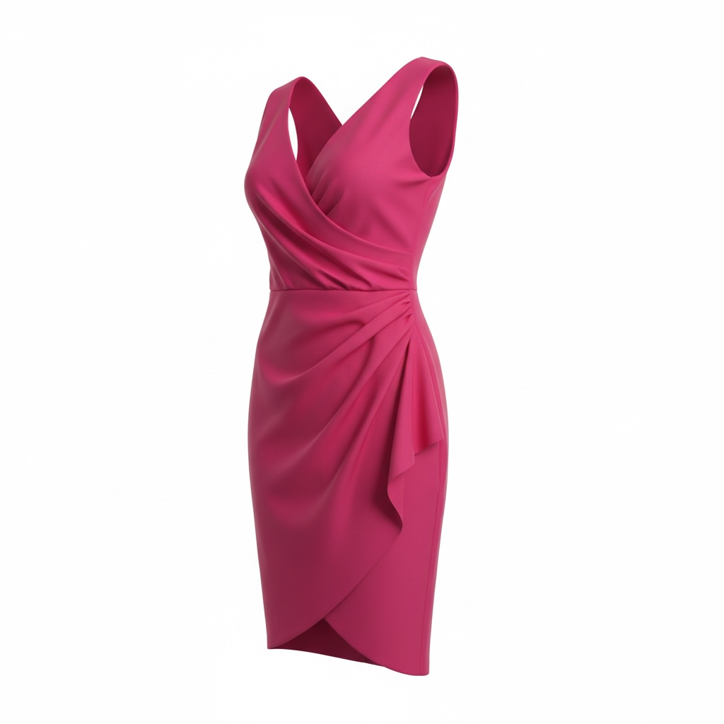 Pre-owned, Fuchsia Pink Gina Bacconi Dress, Size 12 (10-12)