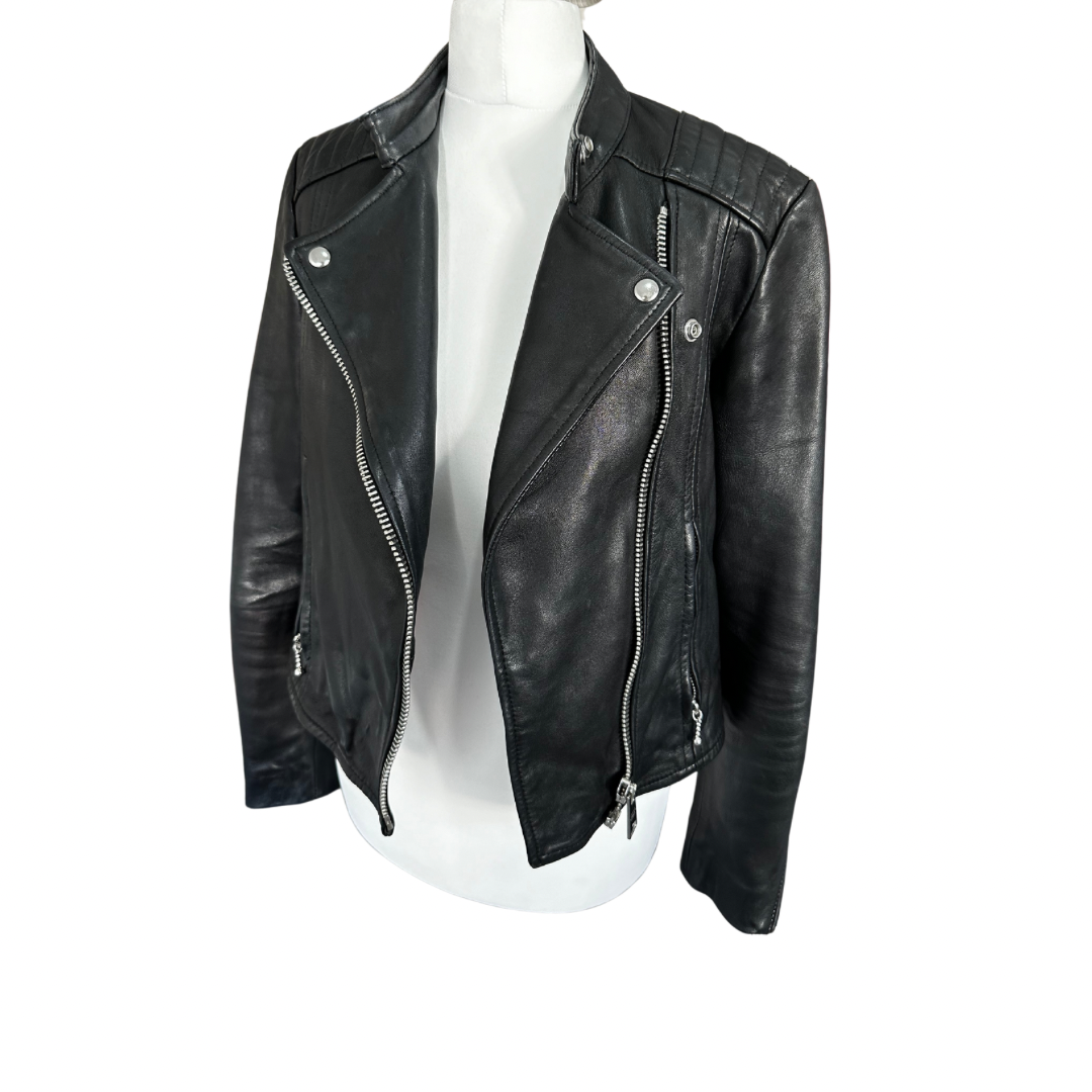 All Saints Leather Jacket - 8