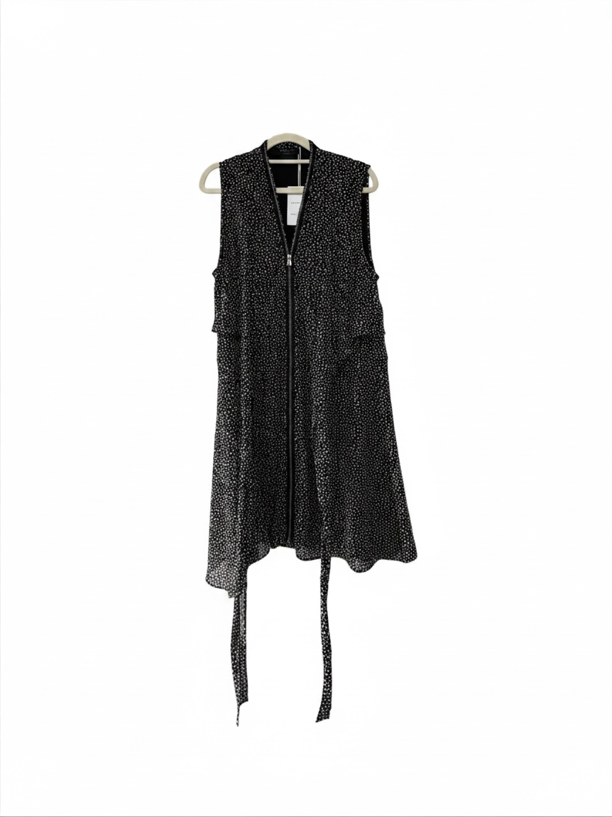 Preloved All Saints Dress Size L Black and White