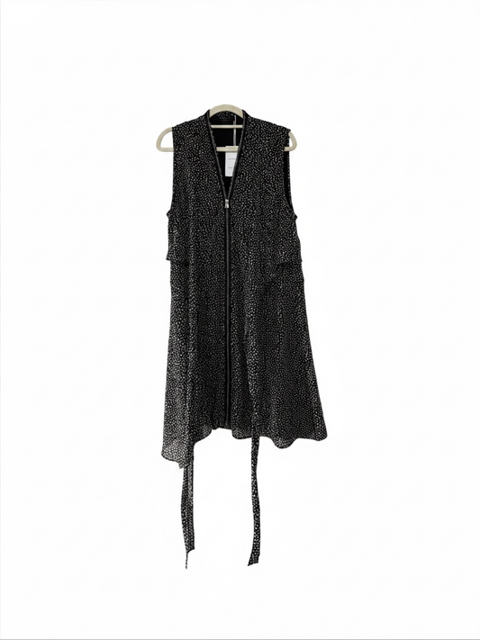 Preloved All Saints Dress Size L Black and White