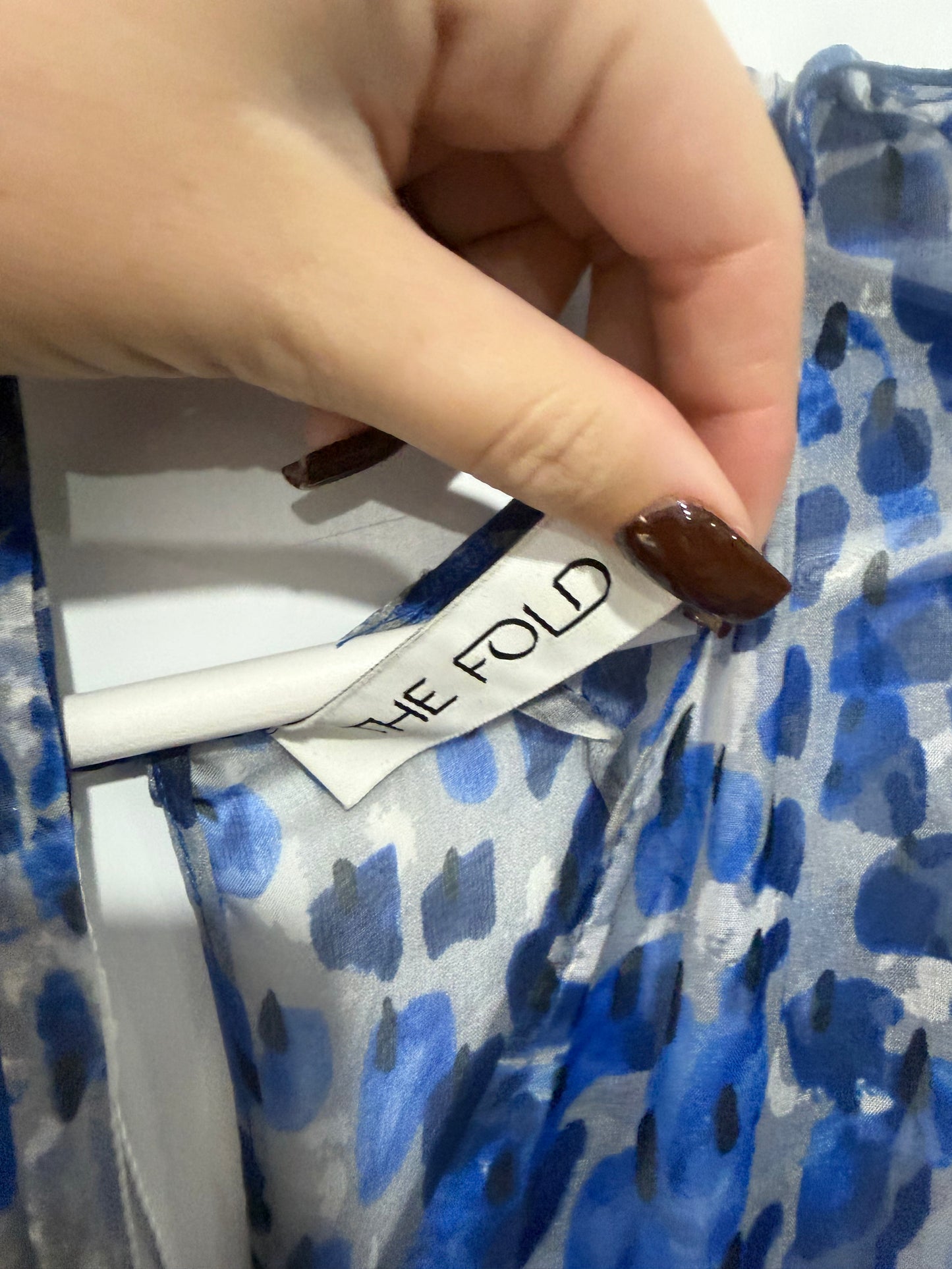 Blue The Fold Dress, Size 10