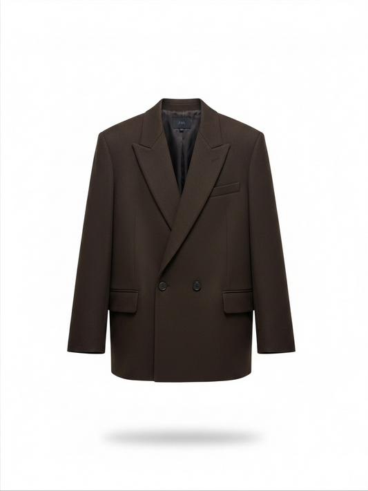 Preloved Zara Oversized Jacket Size XS-S but actually fits 12-14 Brown