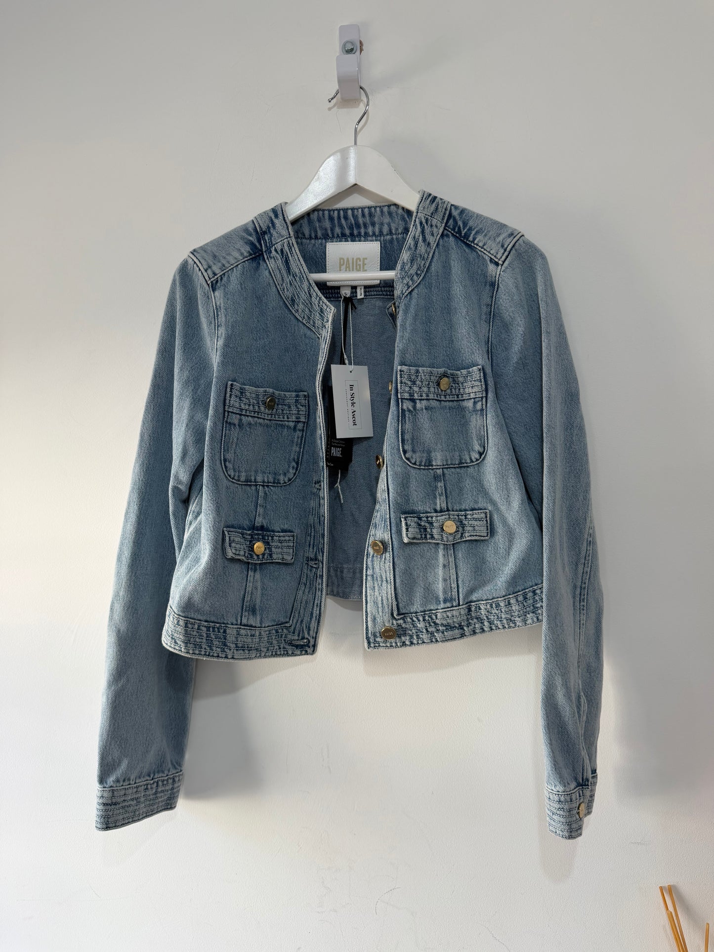 Preloved Blue Paige Denim Jacket, Small