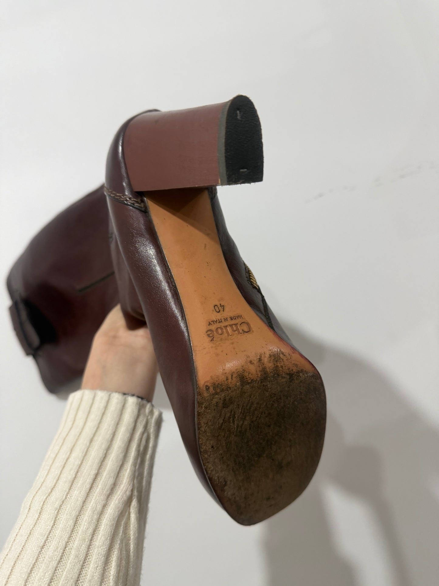 Brown Chloé Knee-High Boots, Size 40 UK 7