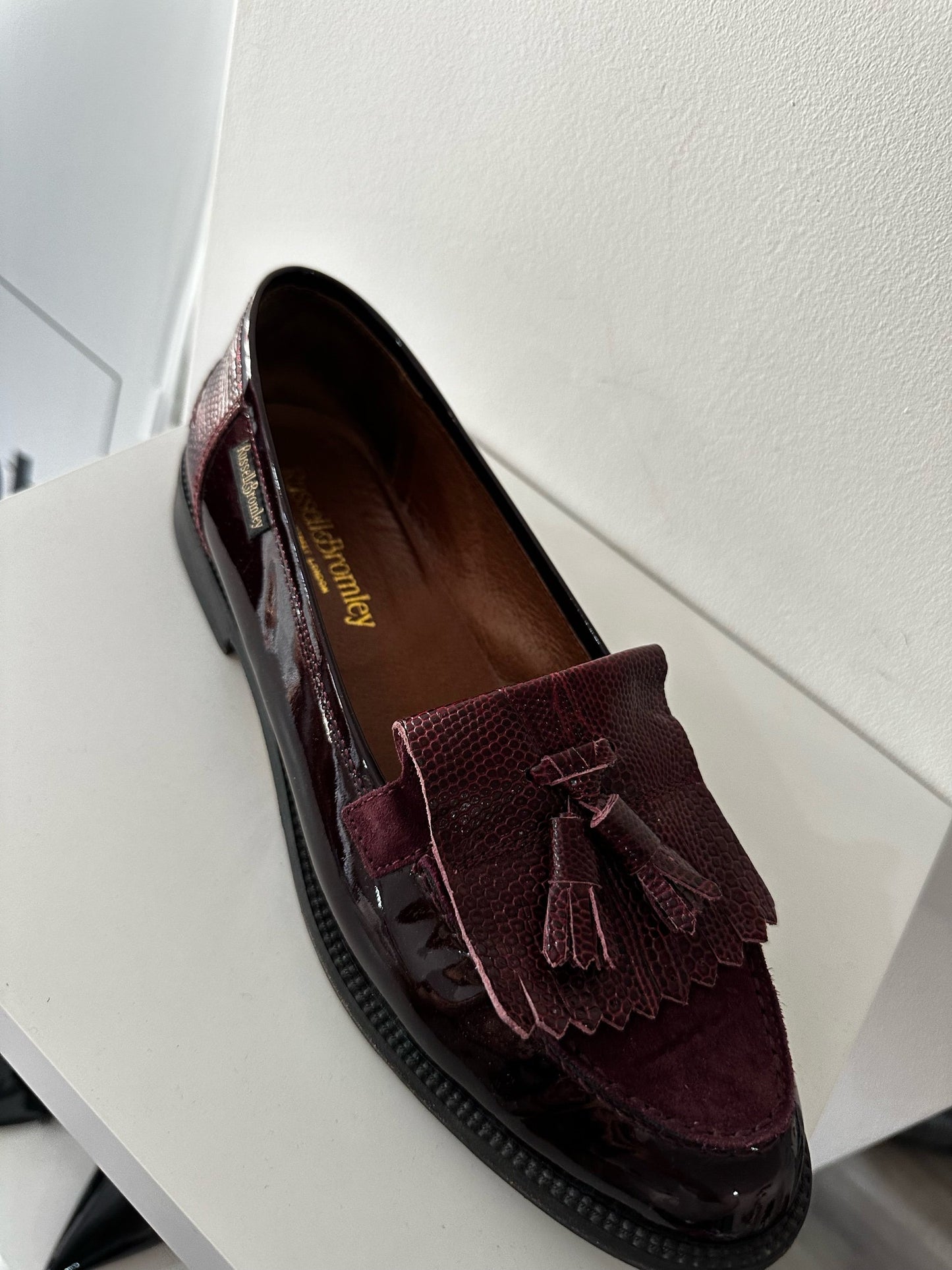 Russell & Bromley Burgundy Loafers - 8.5